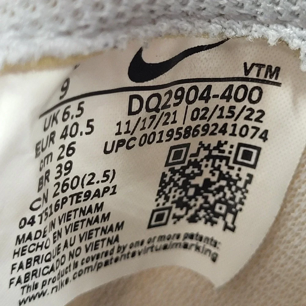 Nike Air Max Interlock Running Shoes‎ Womens 9 Aura Ashen Slate White Sneakers